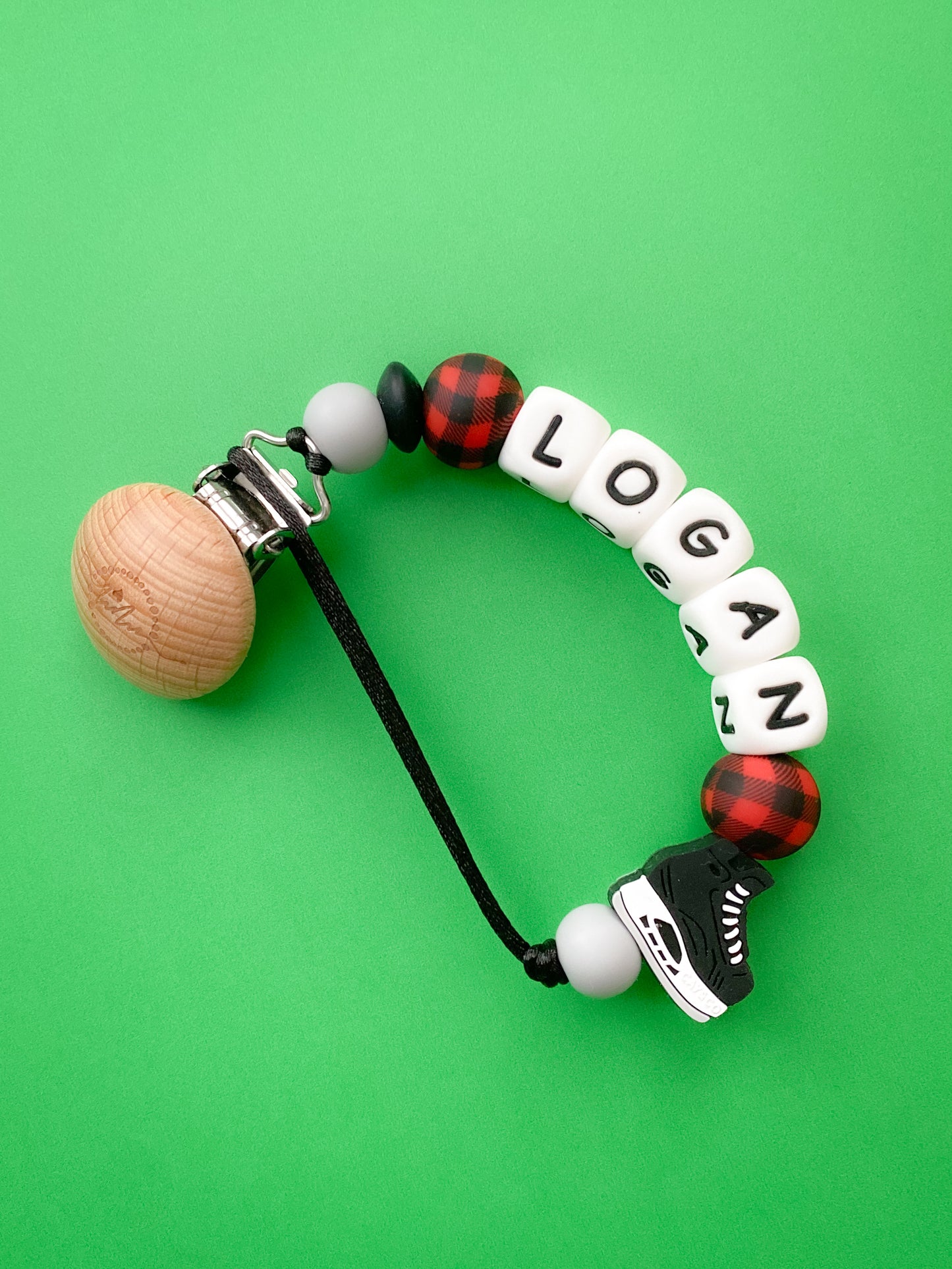 Skate Pacifier Clip