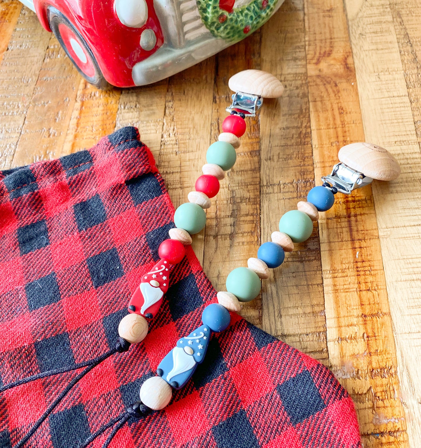 Gnome Pacifier Clip
