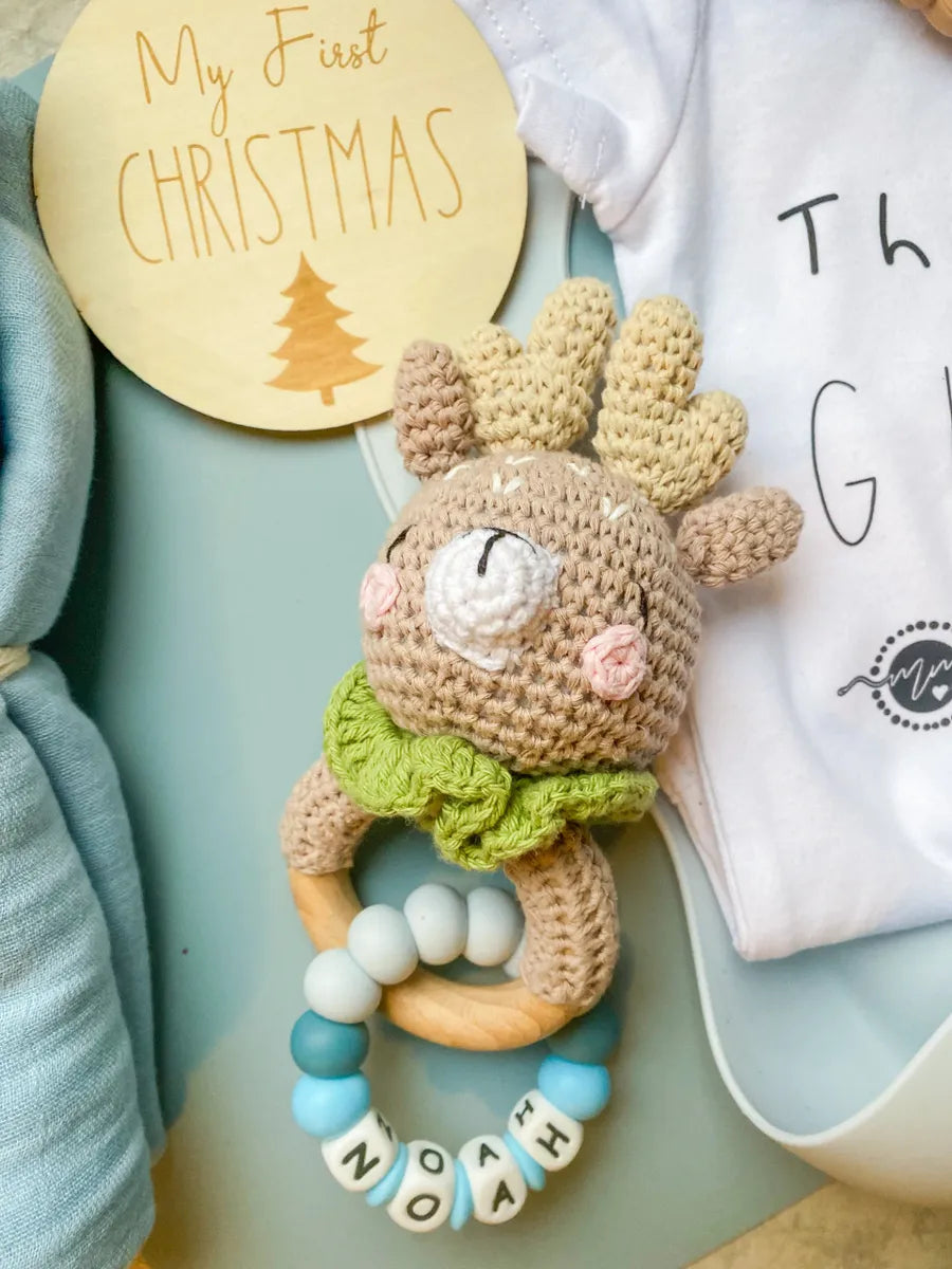 Deer Crochet Teether Rattle