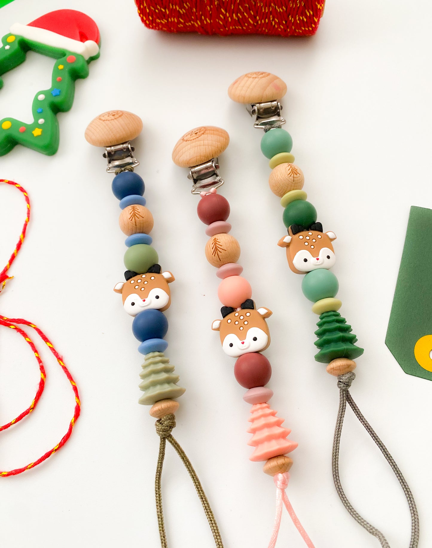 Reindeer Pacifier Clip