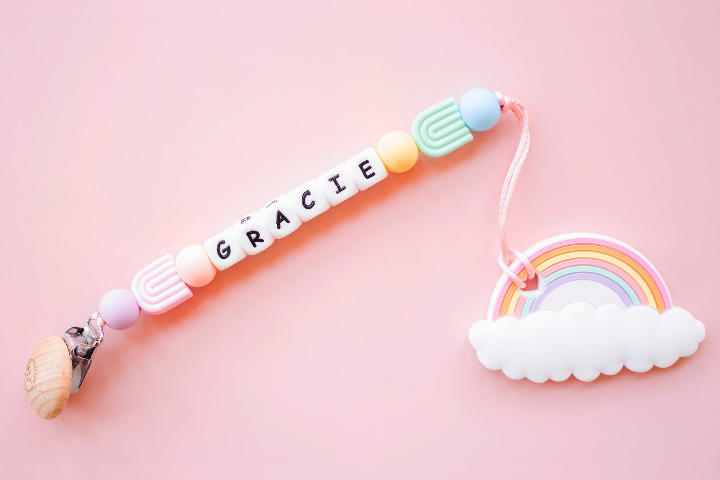 Rainbow Teether + Clip