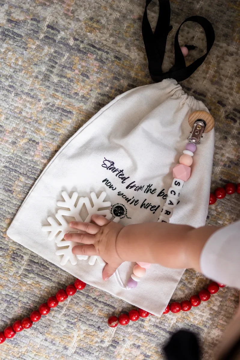 Snowflake Teether + Clip