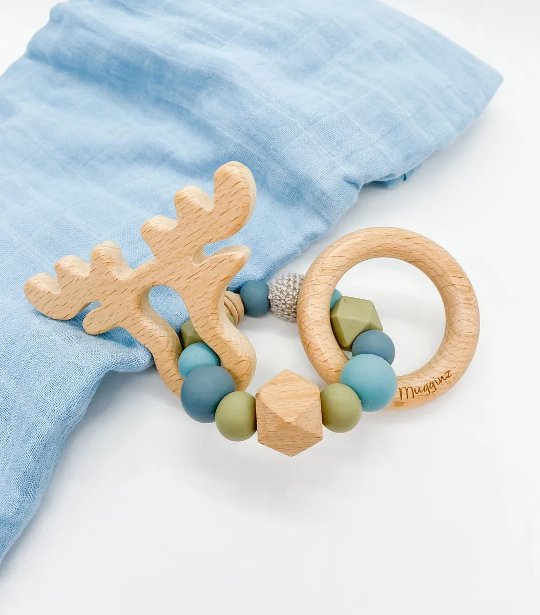 Antler Wooden Rattle