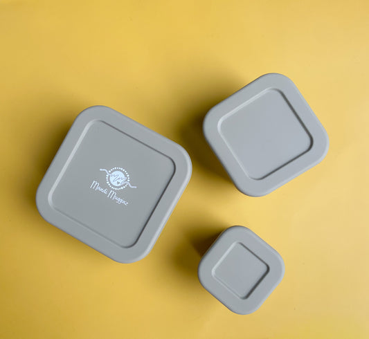 Silicone 3 Pack Snack Containers