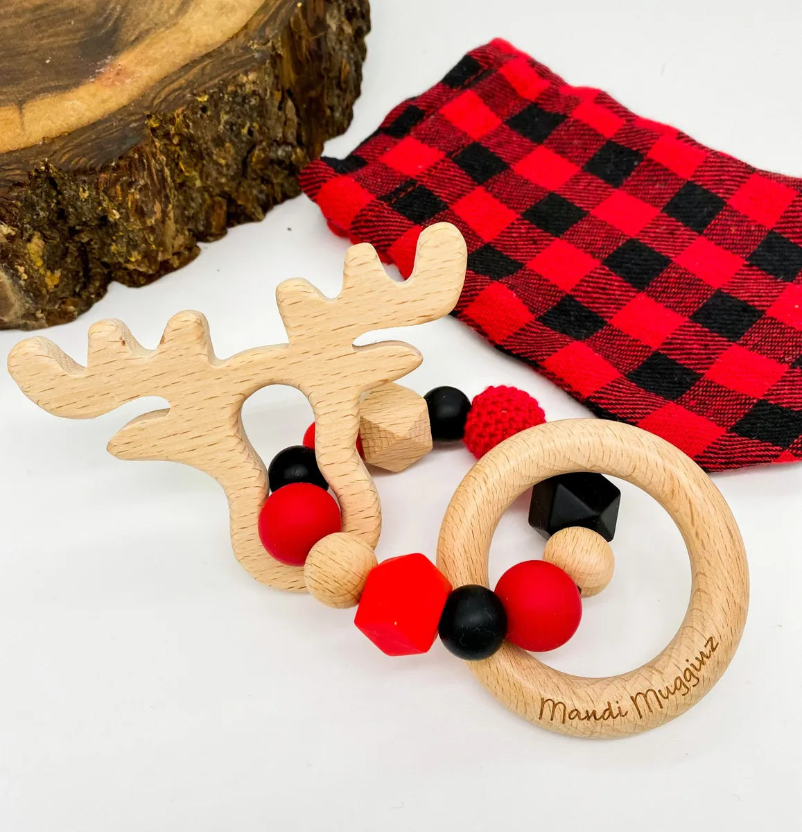 Antler Wooden Rattle