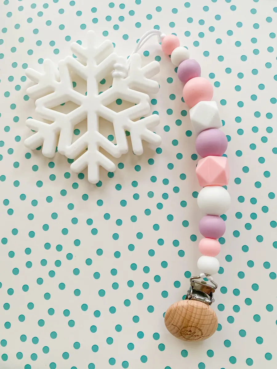 Snowflake Teether + Clip