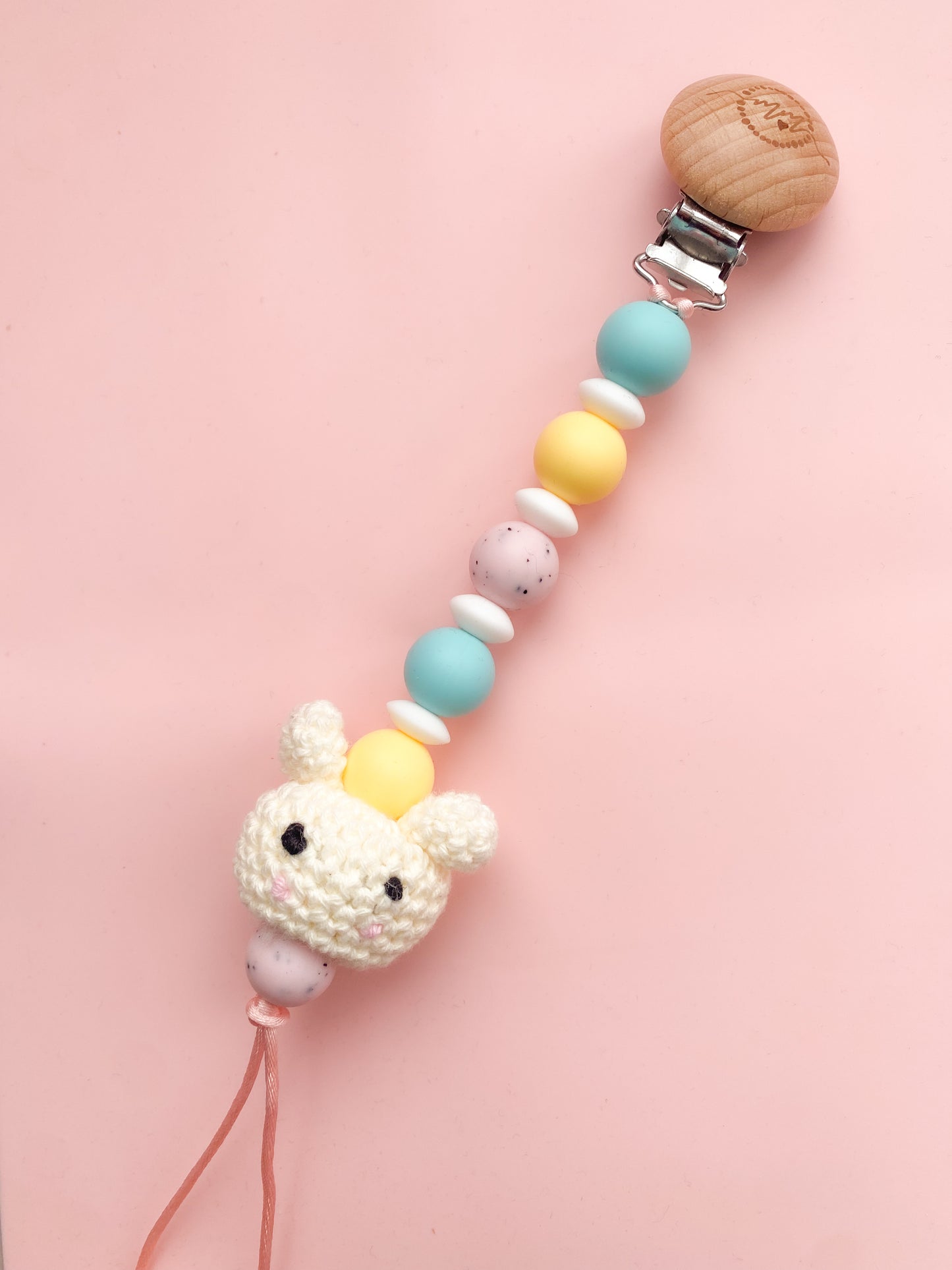Personalized Bunny Pacifier Clip