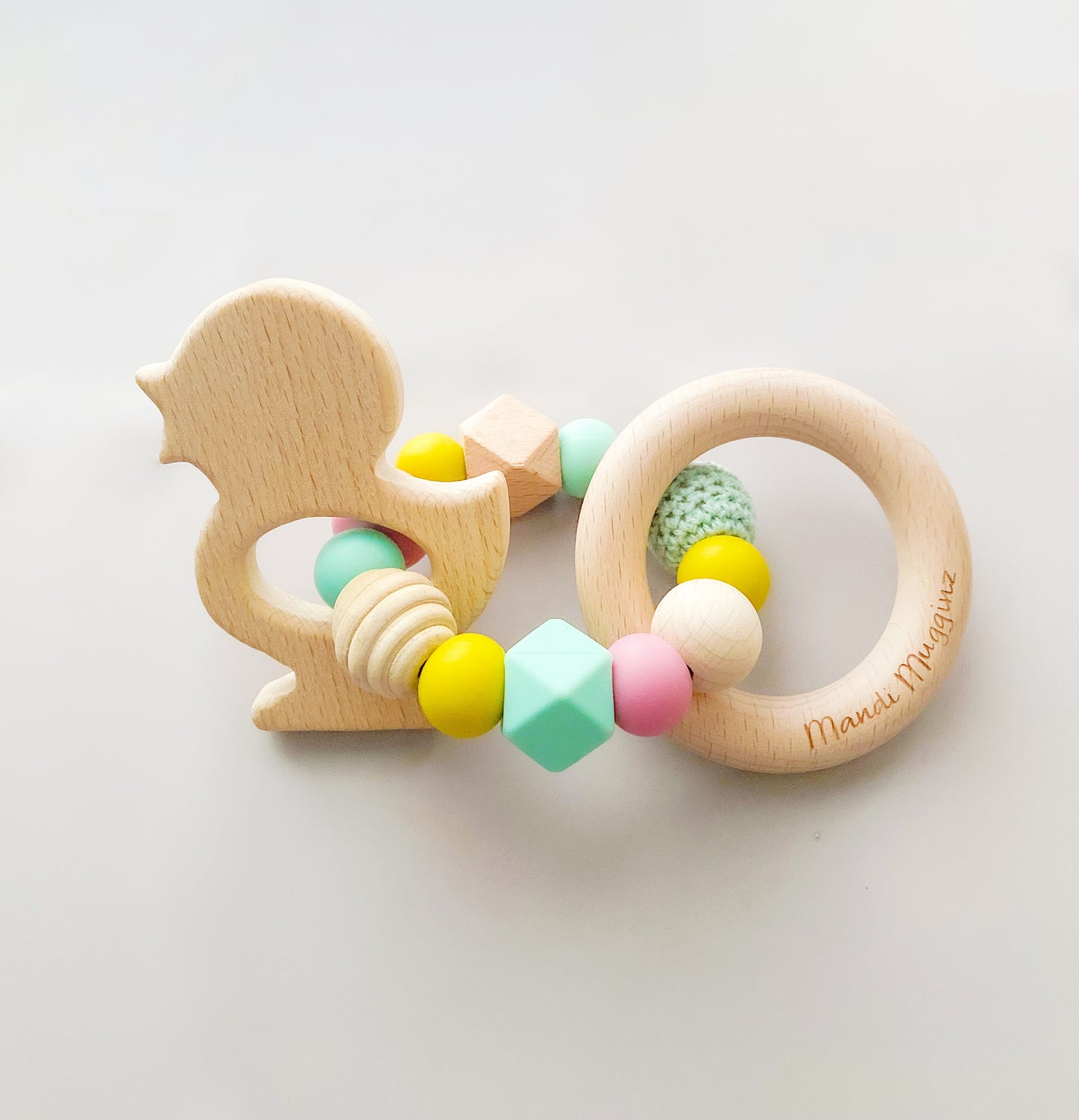 Duck Wooden Teething Ring