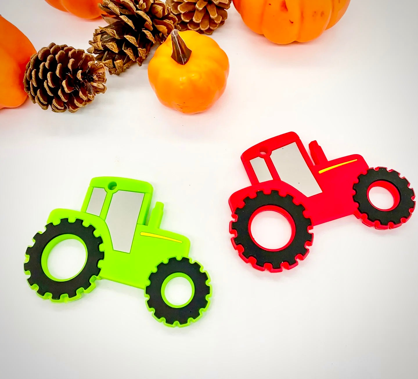Tractor Teether + Clip