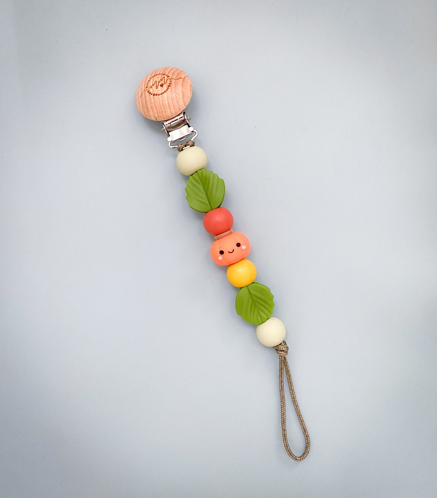 Pumpkin Pacifier Clip
