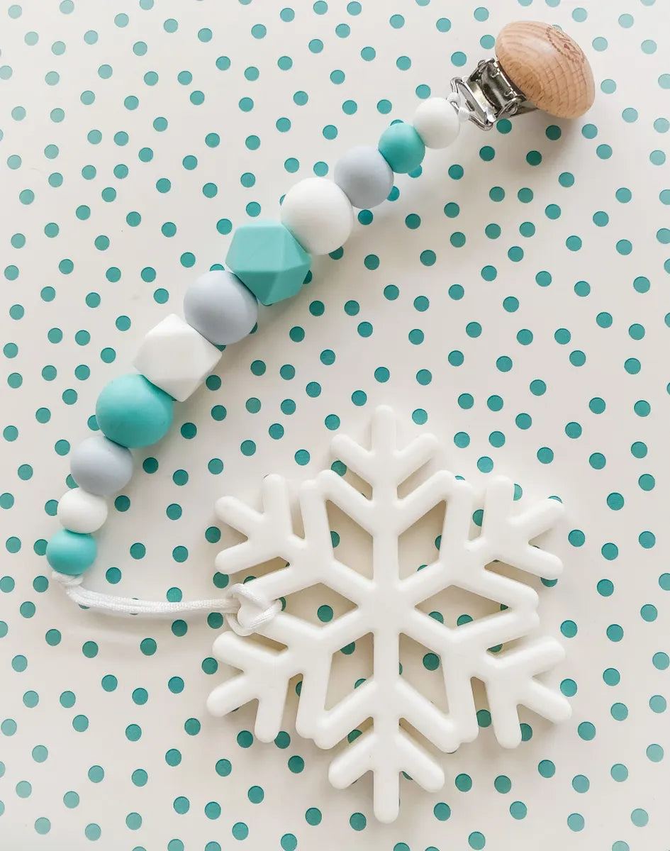 Snowflake Teether + Clip