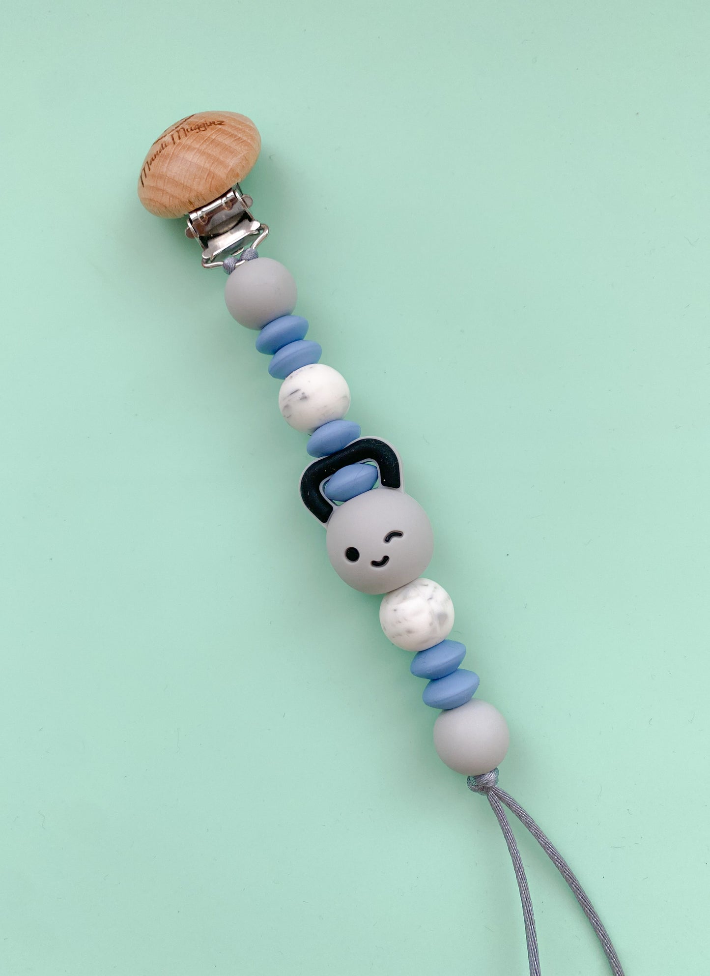 Kettlebell Pacifier Clip