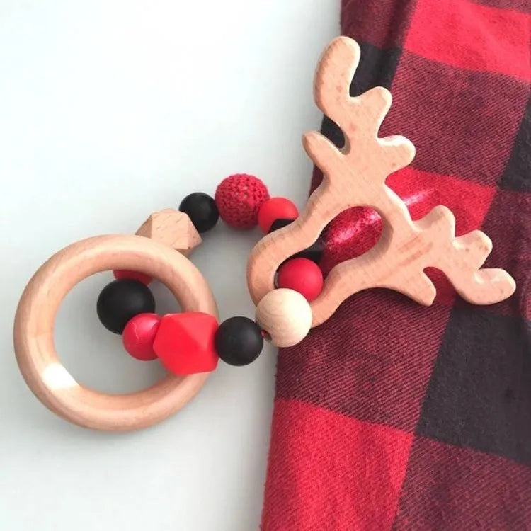 Antler Wooden Rattle