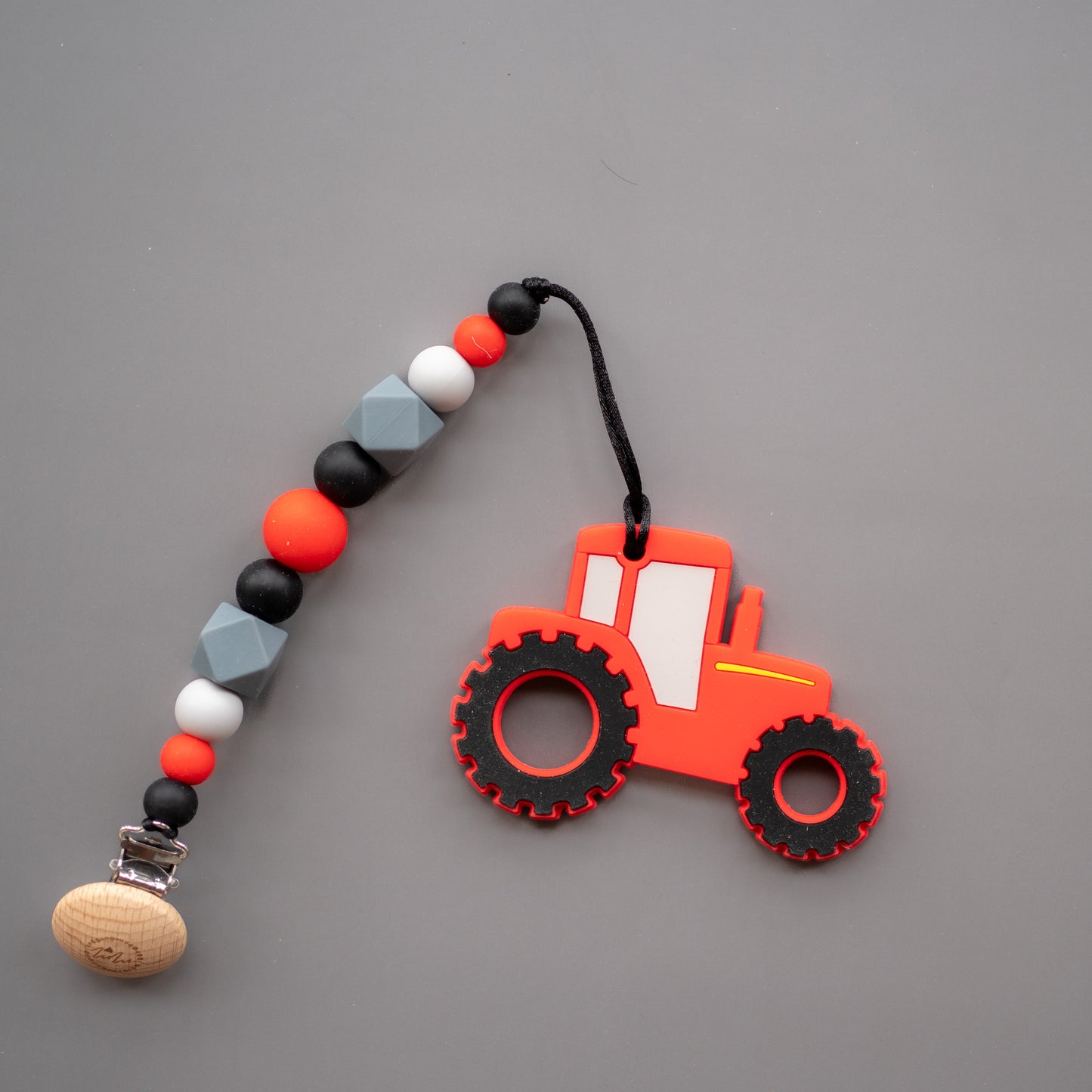 Tractor Teether + Clip