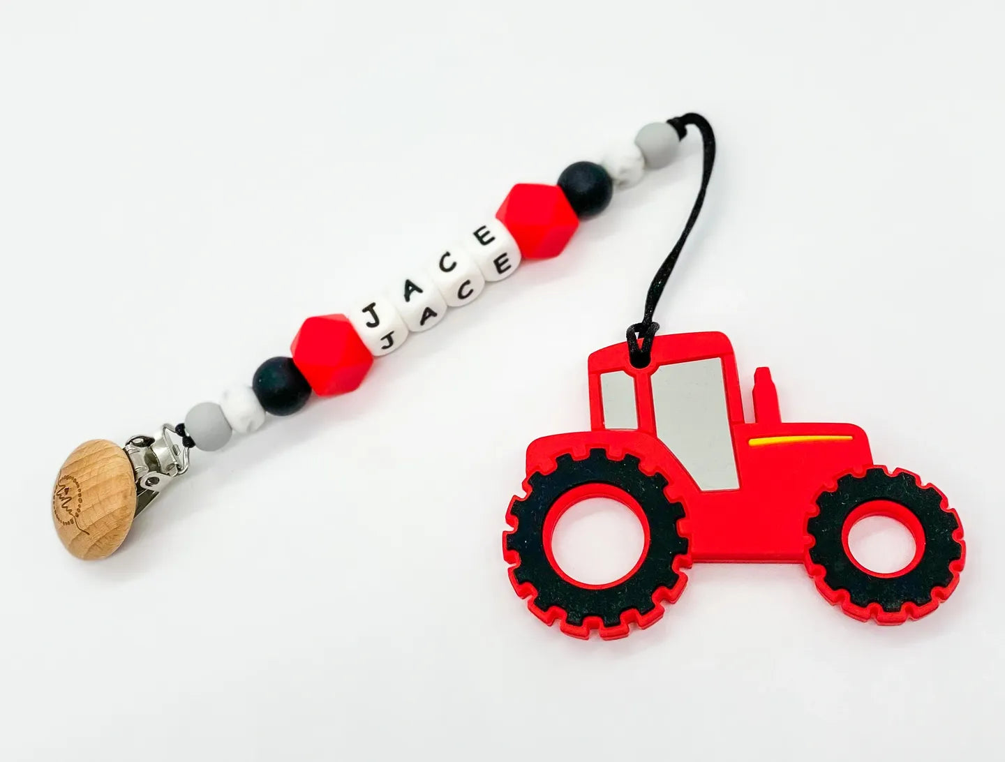 Tractor Teether + Clip