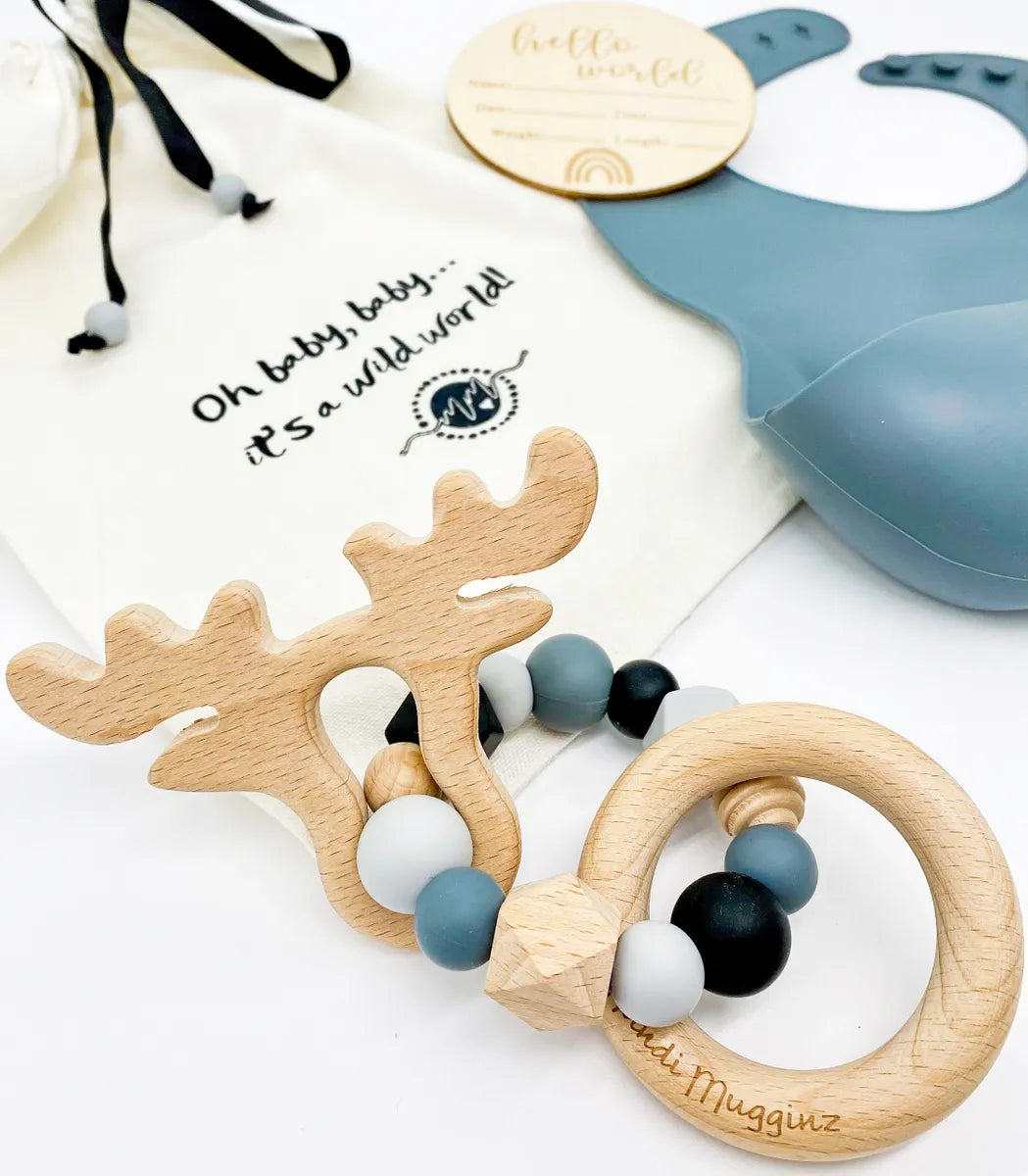 Antler Wooden Rattle