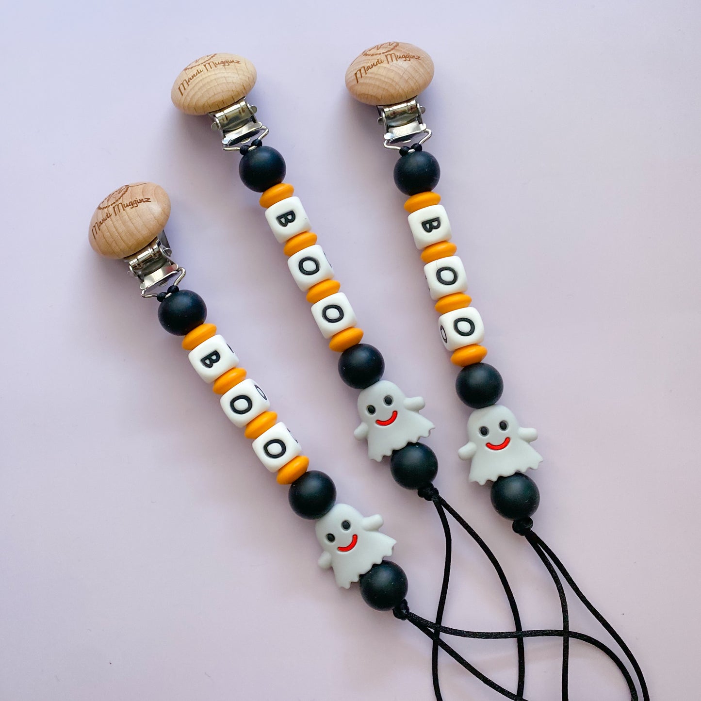 Boo Pacifier Clip