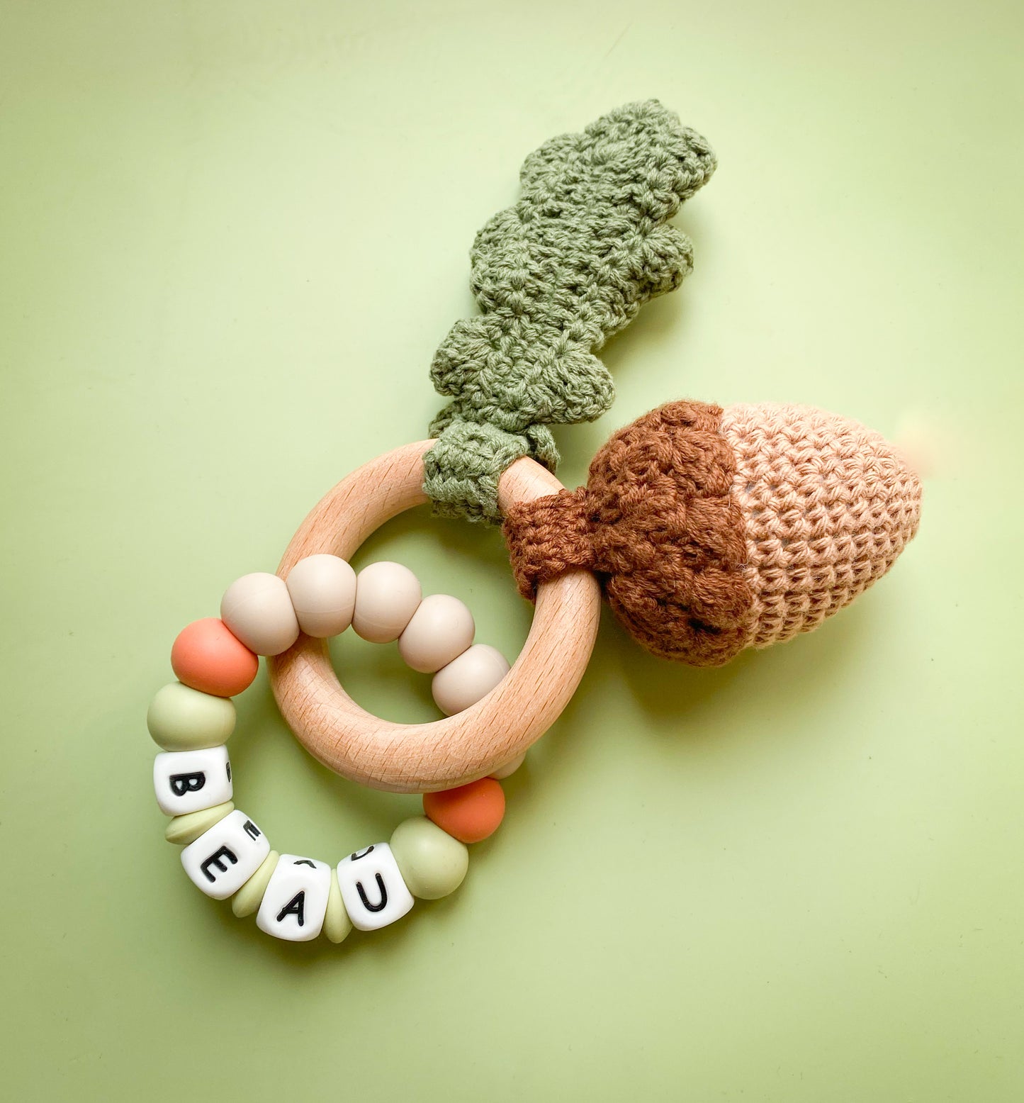 Acorn Teether Rattle
