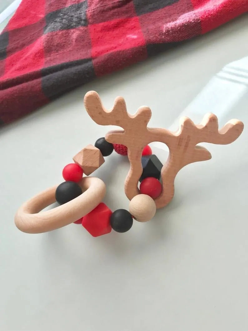 Antler Wooden Rattle