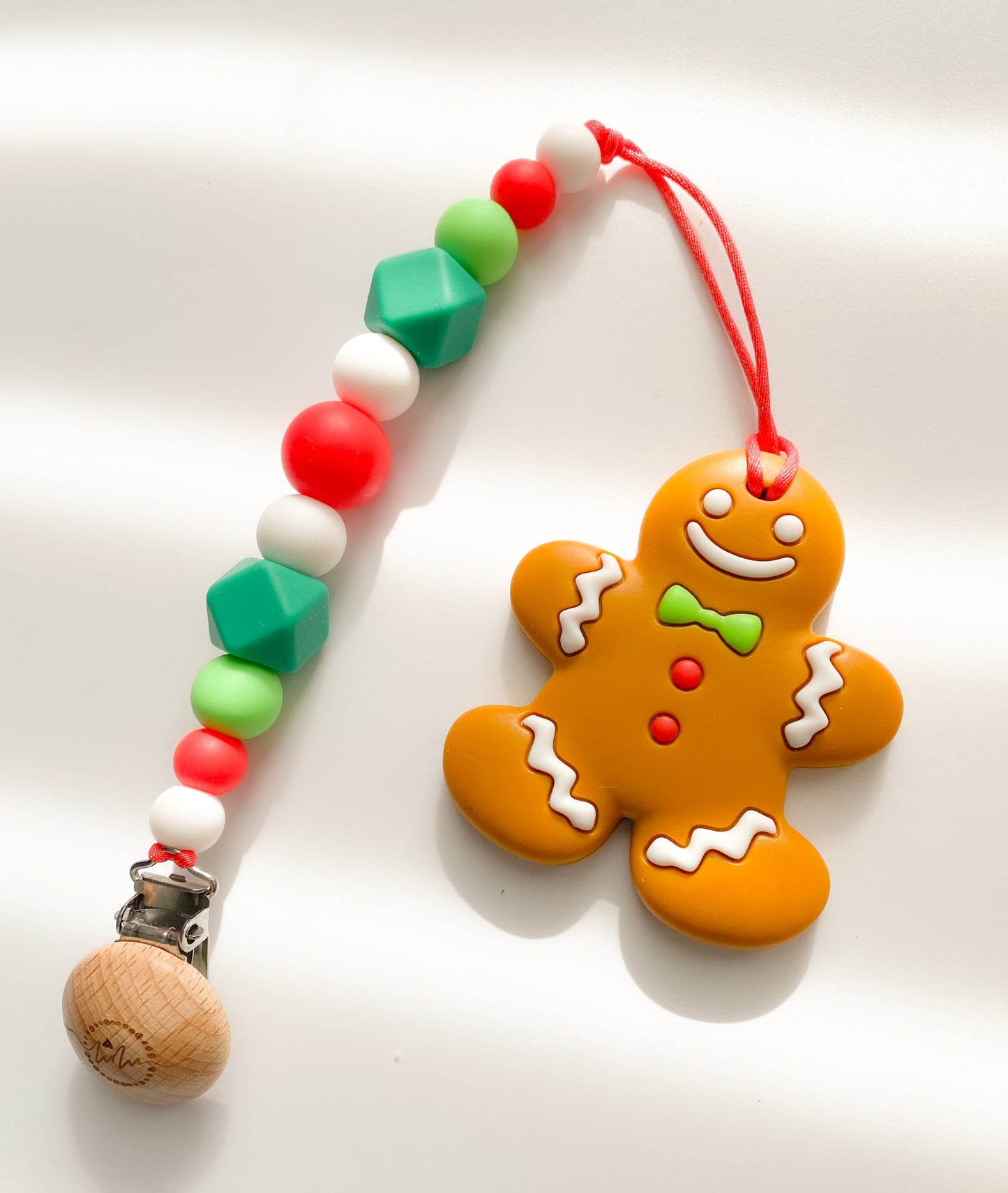 Gingerbread Teether + Clip