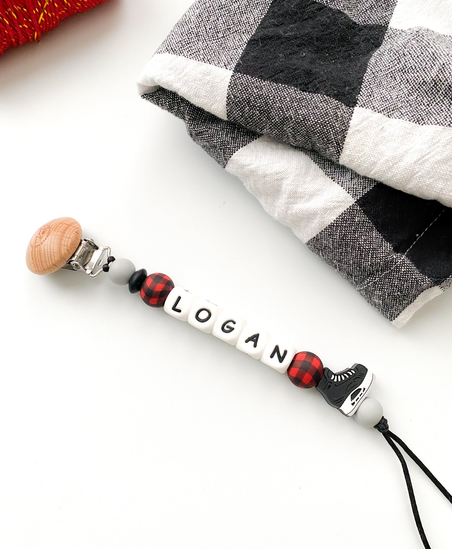 Skate Pacifier Clip