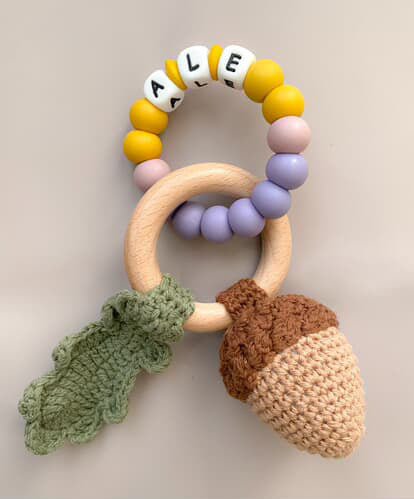 Acorn Teether Rattle