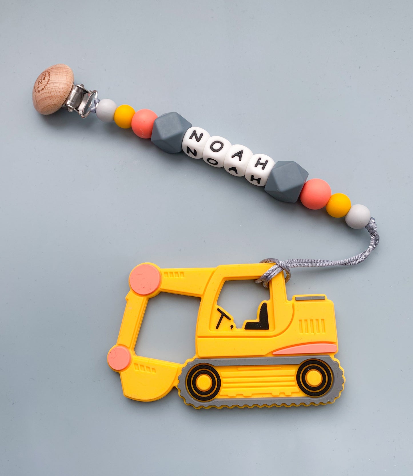 Excavator Teether + Clip