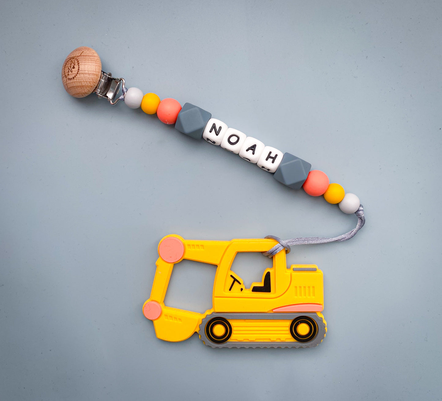 Excavator Teether + Clip
