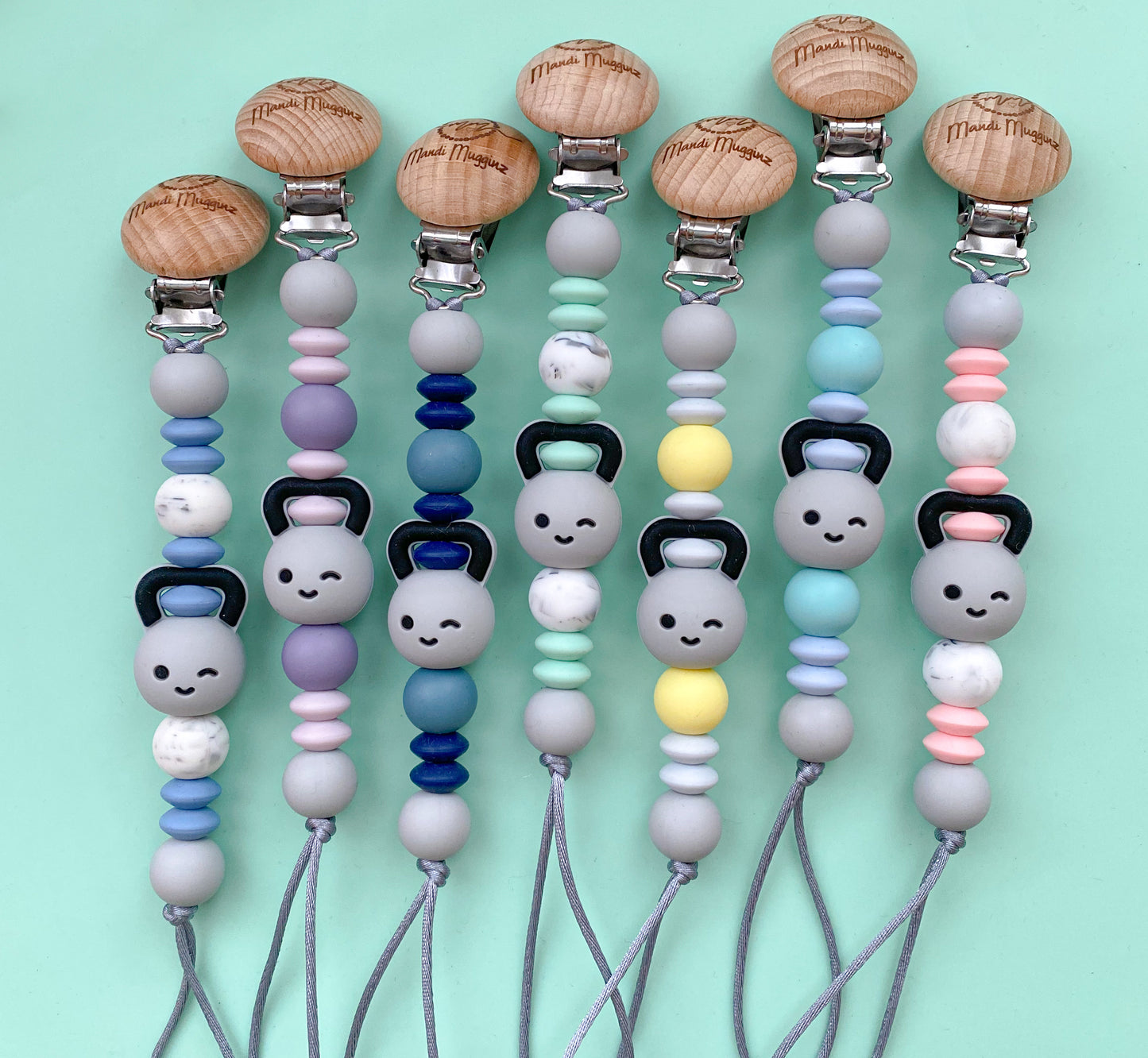 Kettlebell Pacifier Clip