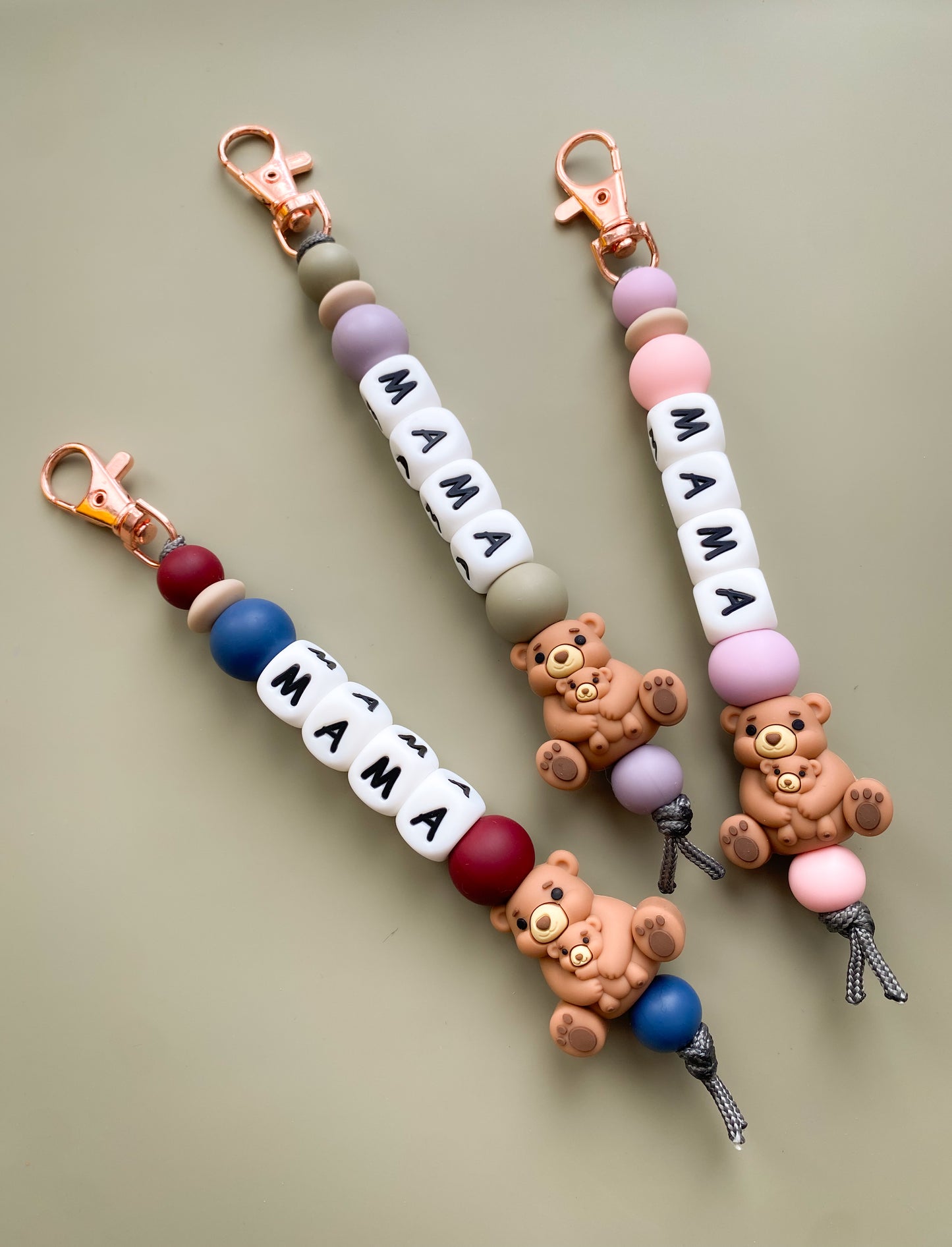 Mama Bear Keychain/Zipper Pull