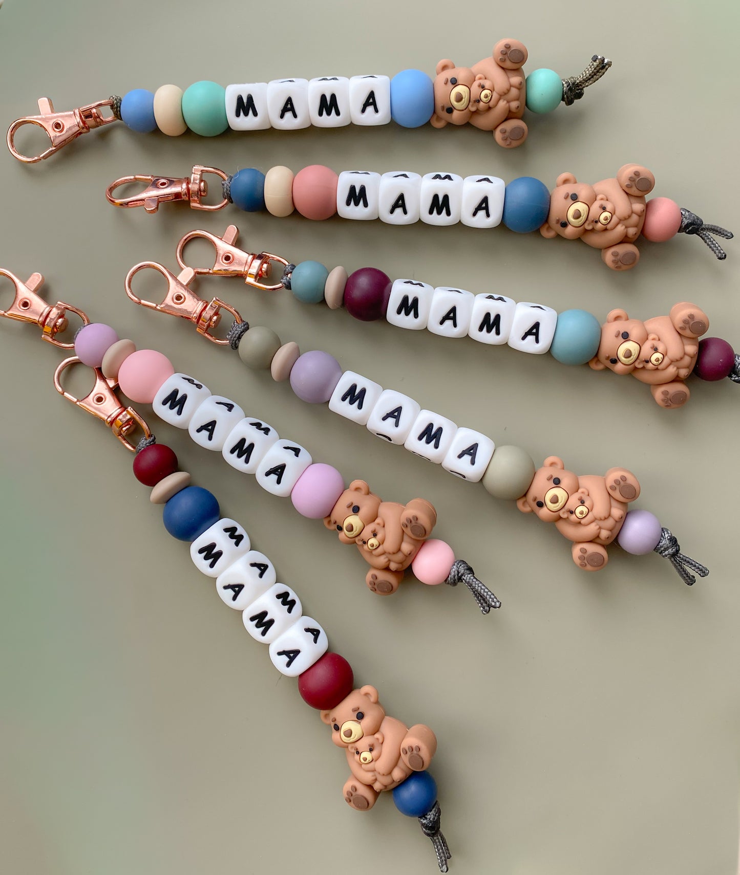 Mama Bear Keychain/Zipper Pull