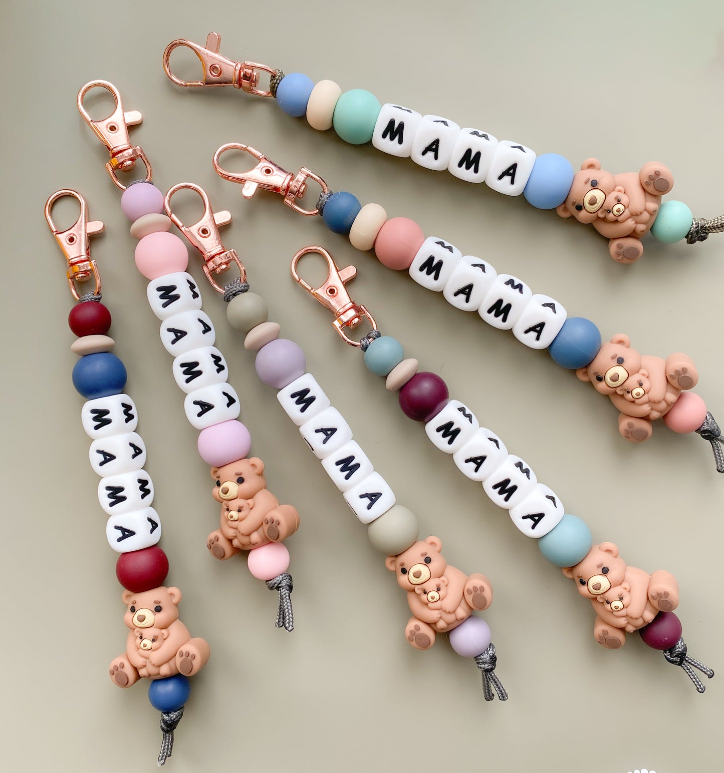 Mama Bear Keychain/Zipper Pull