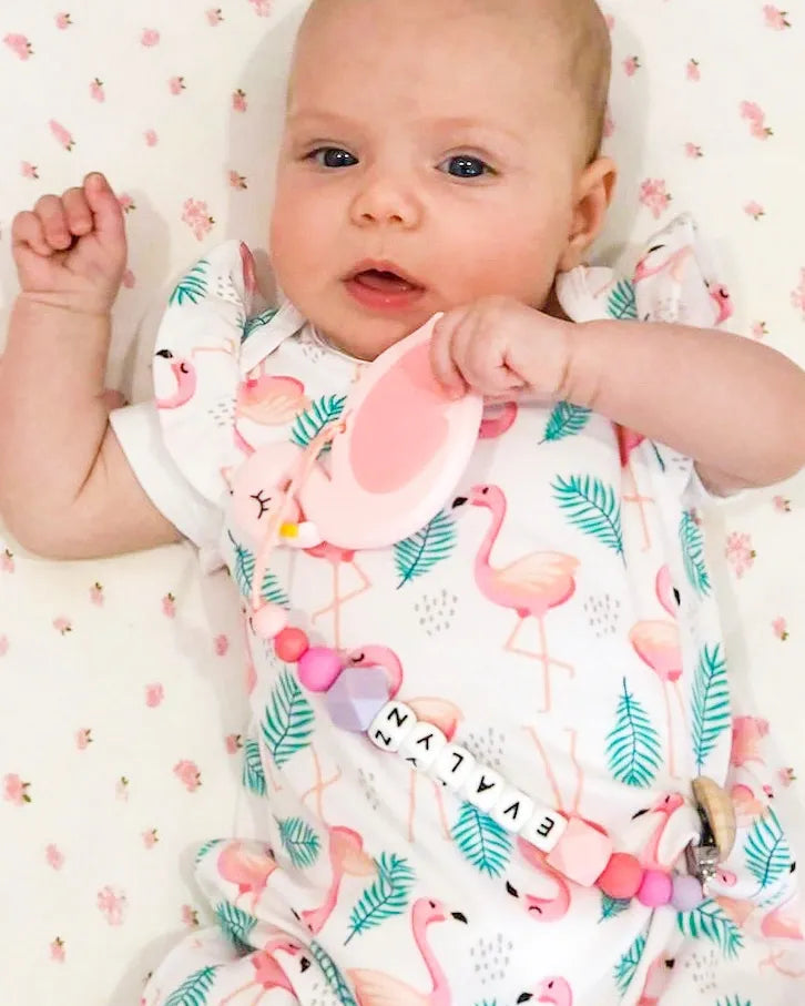Flamingo Teether + Clip
