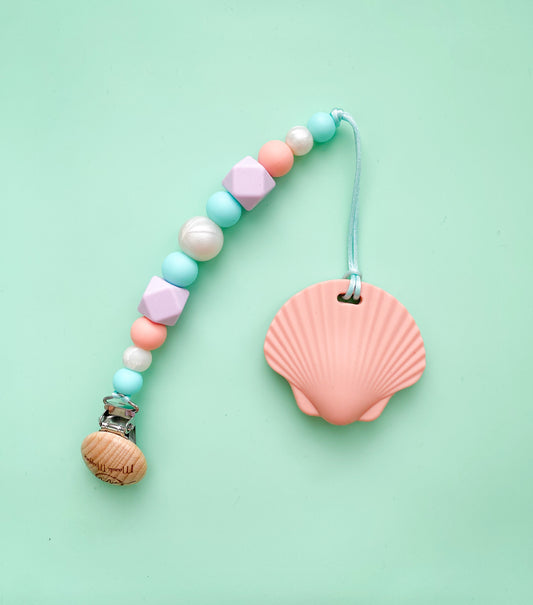 Seashell Teether + Clip