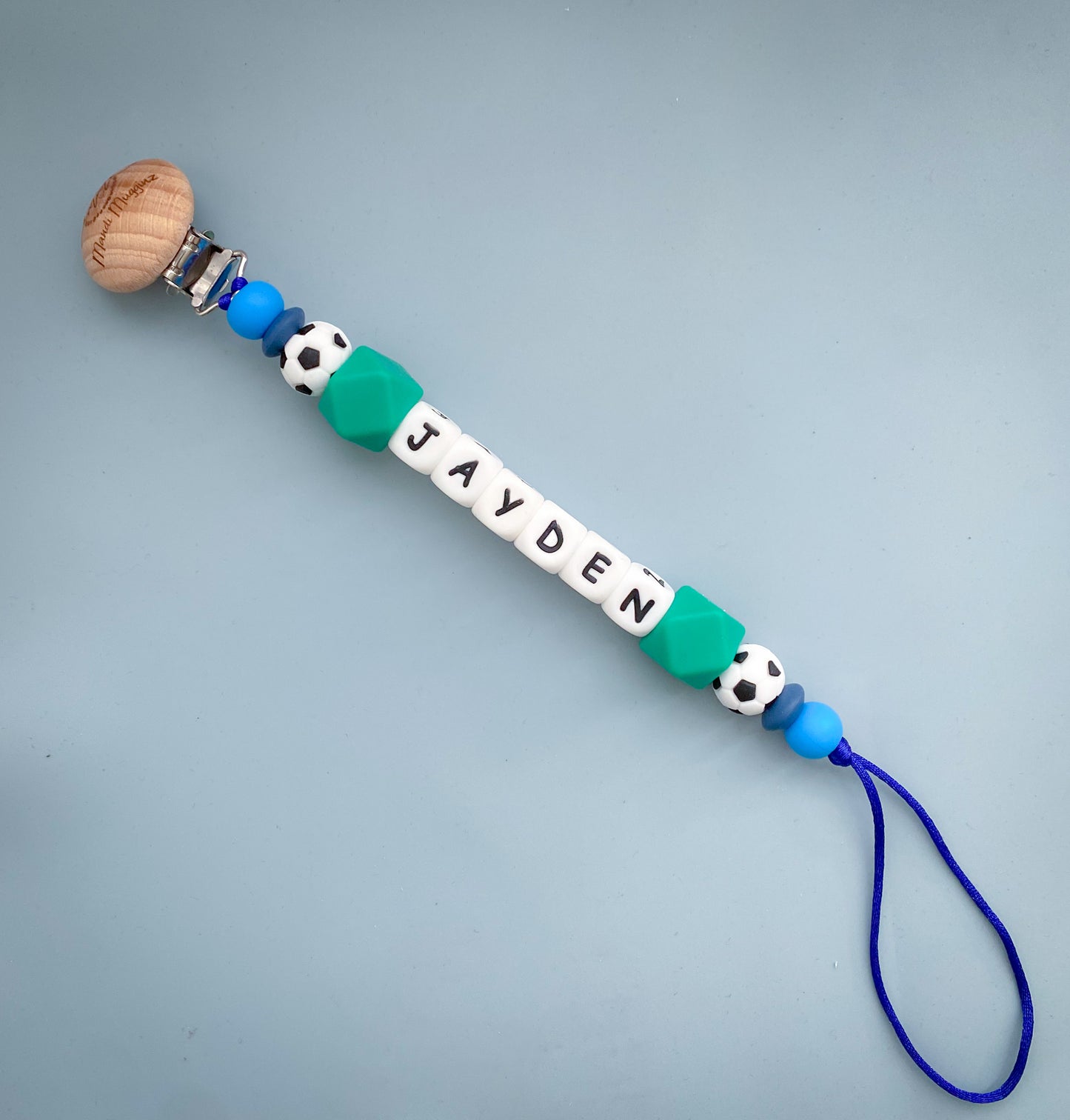 Soccer Ball Pacifier Clip