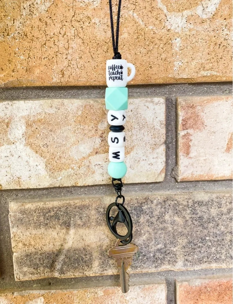 Coffee Loving Teacher Lanyard