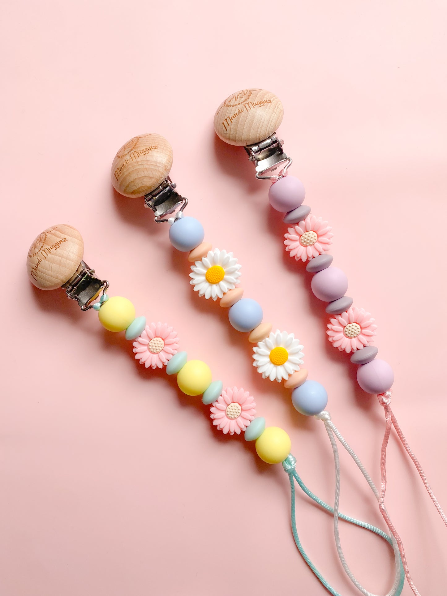 Flower Pacifier Clips