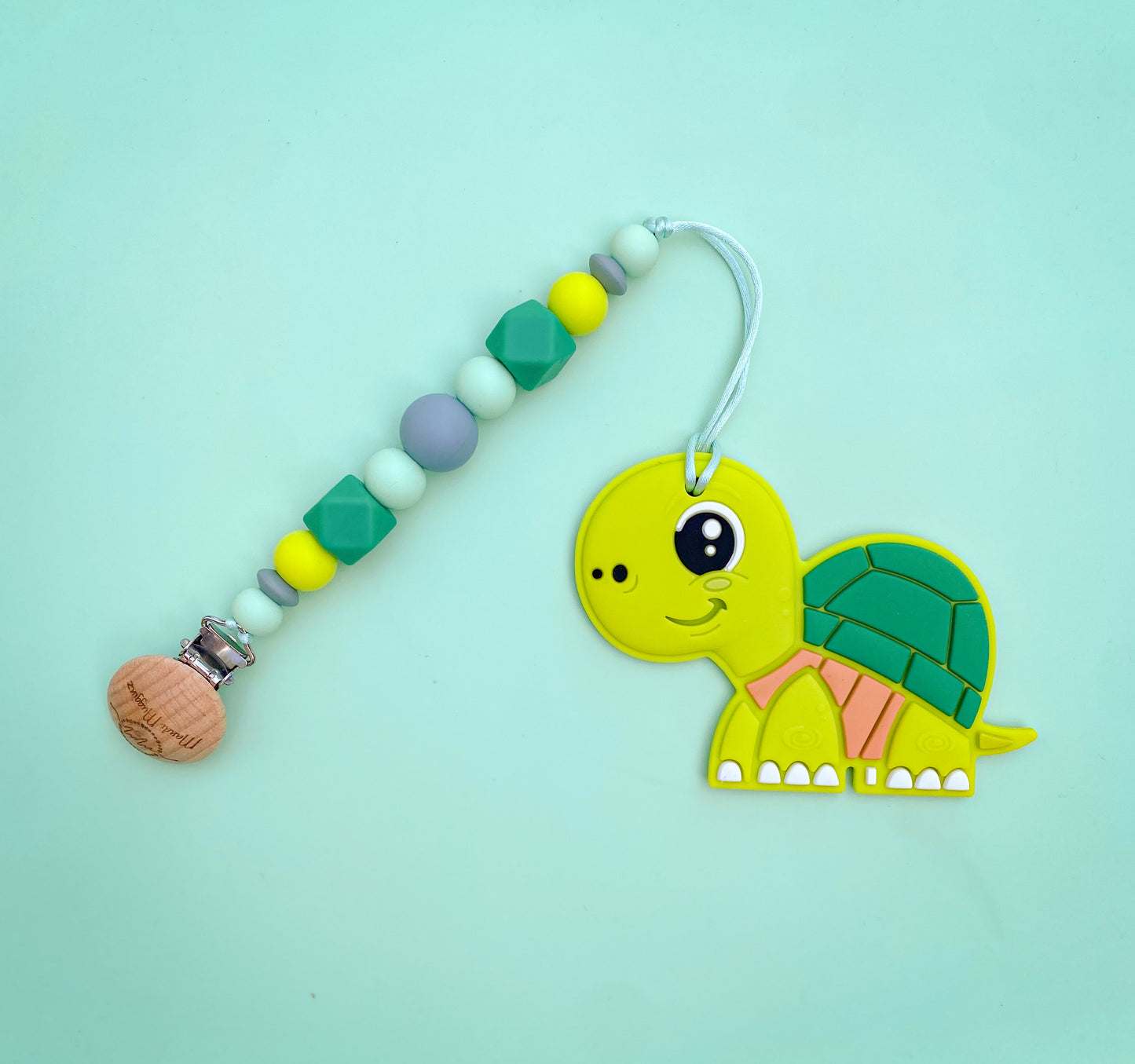 Turtle Teether + Clip