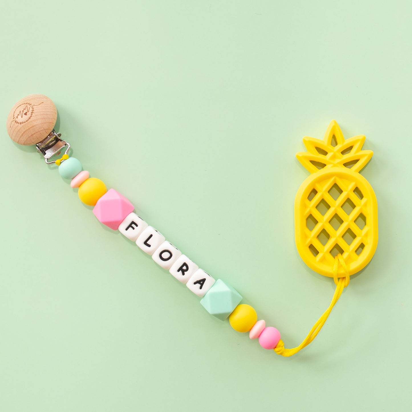 Pineapple Teether + Clip