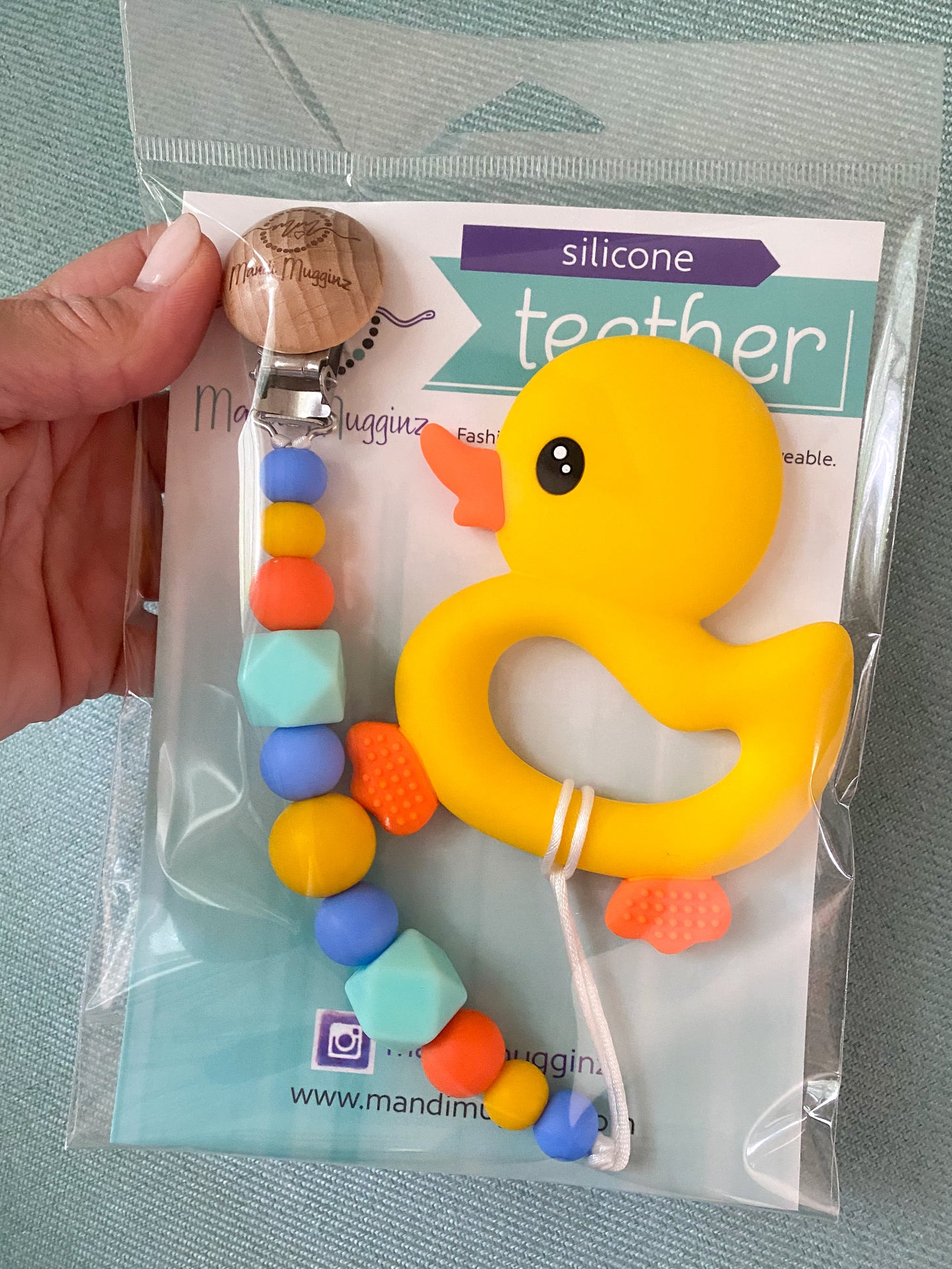 Duck Teether + Clip
