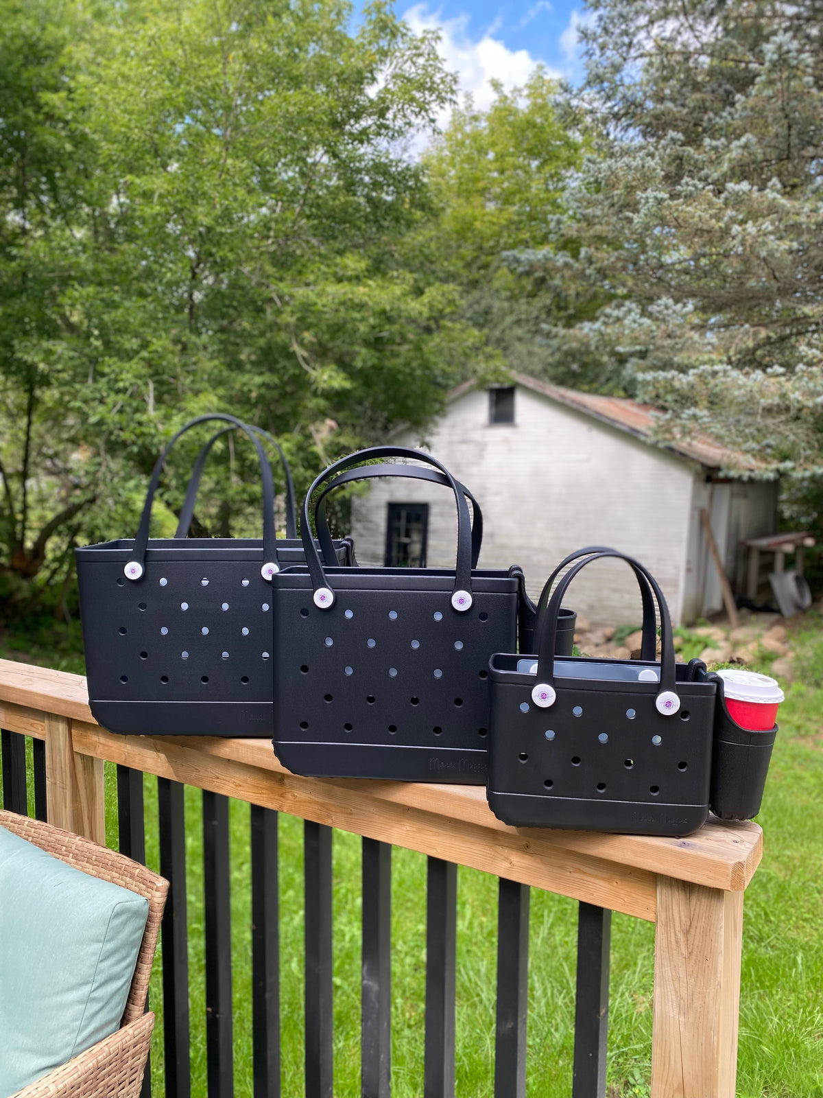 Midnight Black Tote Bag