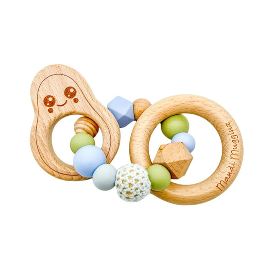 Avocado Wooden Rattle Teether