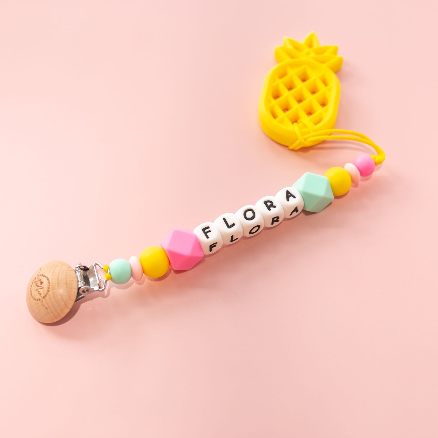 Pineapple Teether + Clip