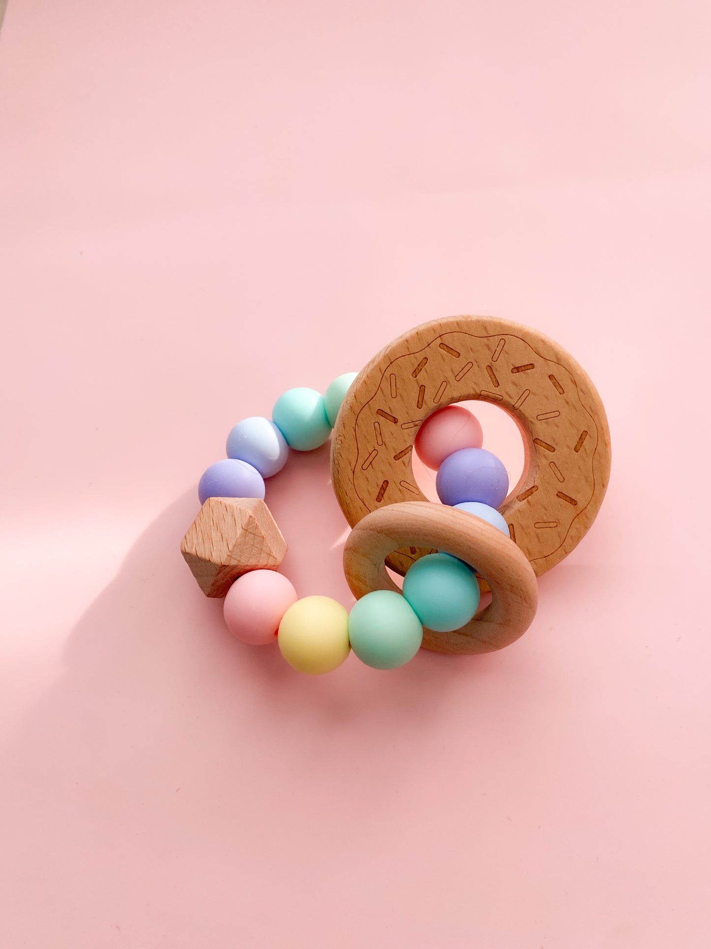 Donut Wooden Teething Ring