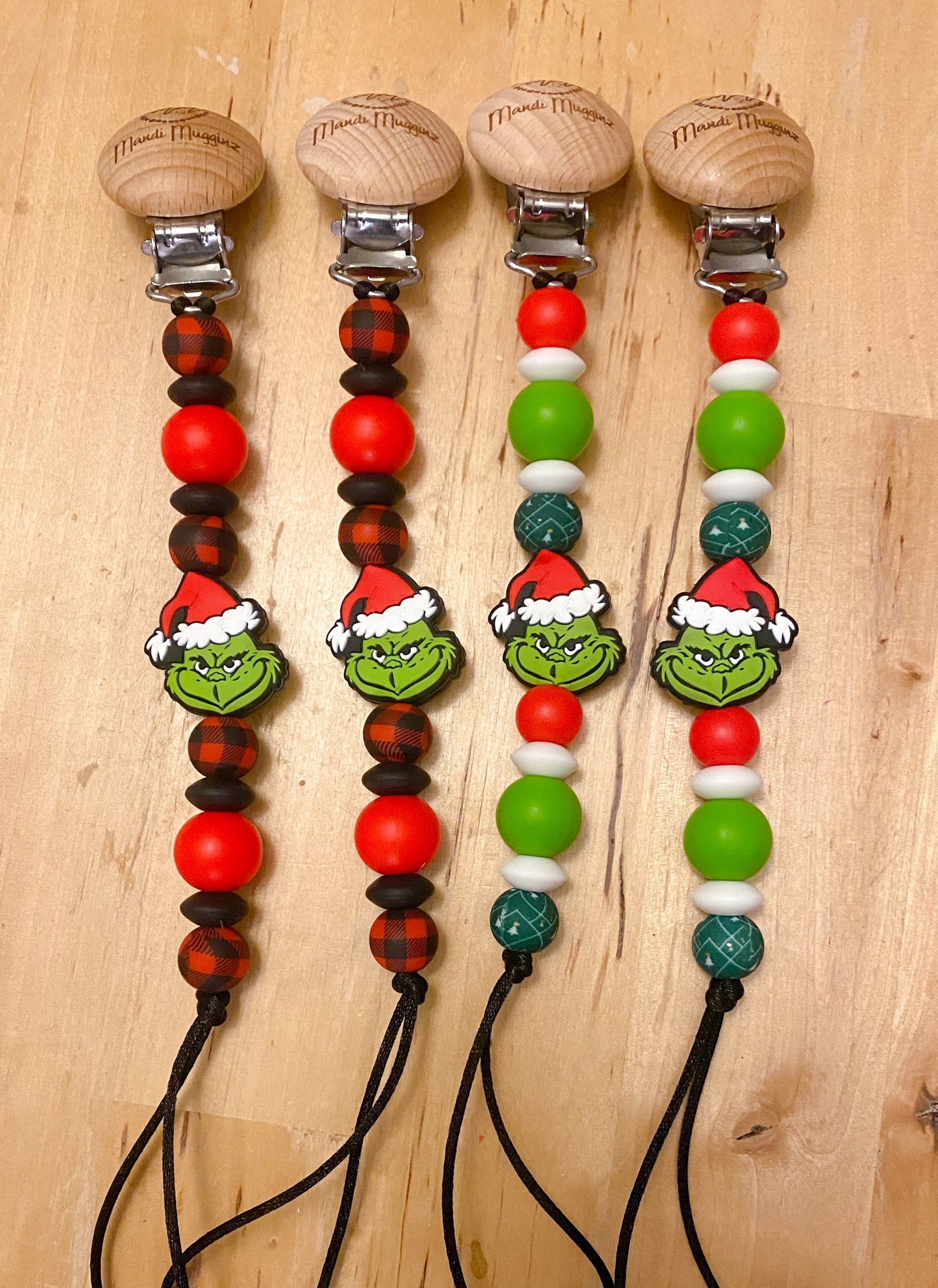 Grinch Pacifier Clip