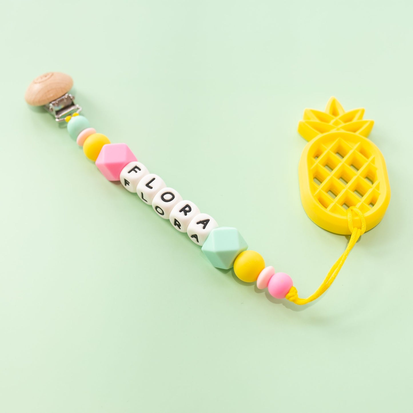 Pineapple Teether + Clip