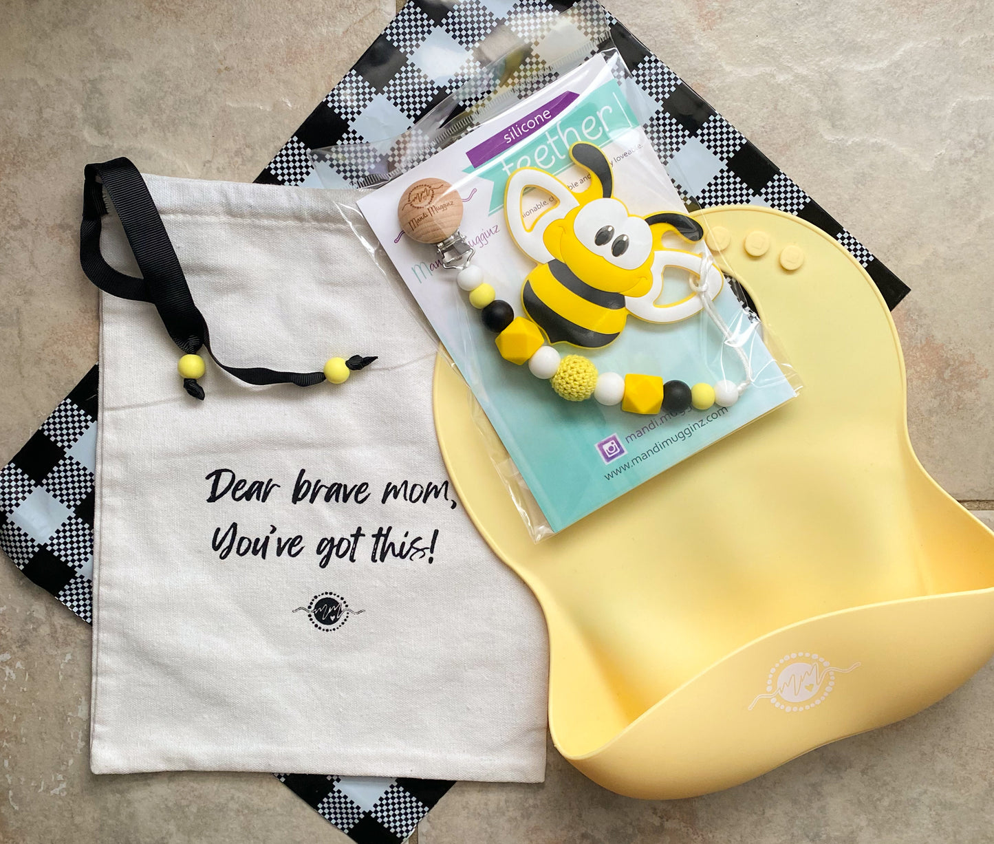 Bee Teether + Clip