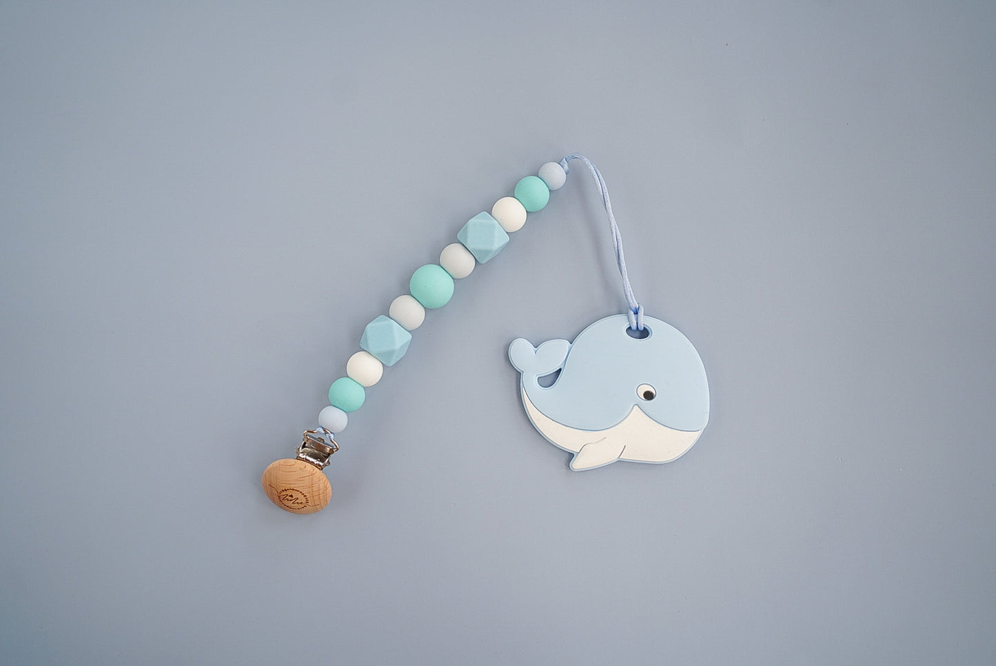 Whale Teether + Clip