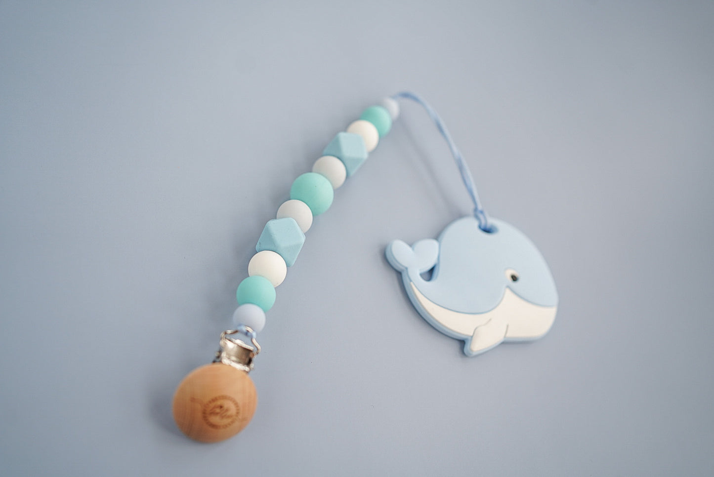 Whale Teether + Clip