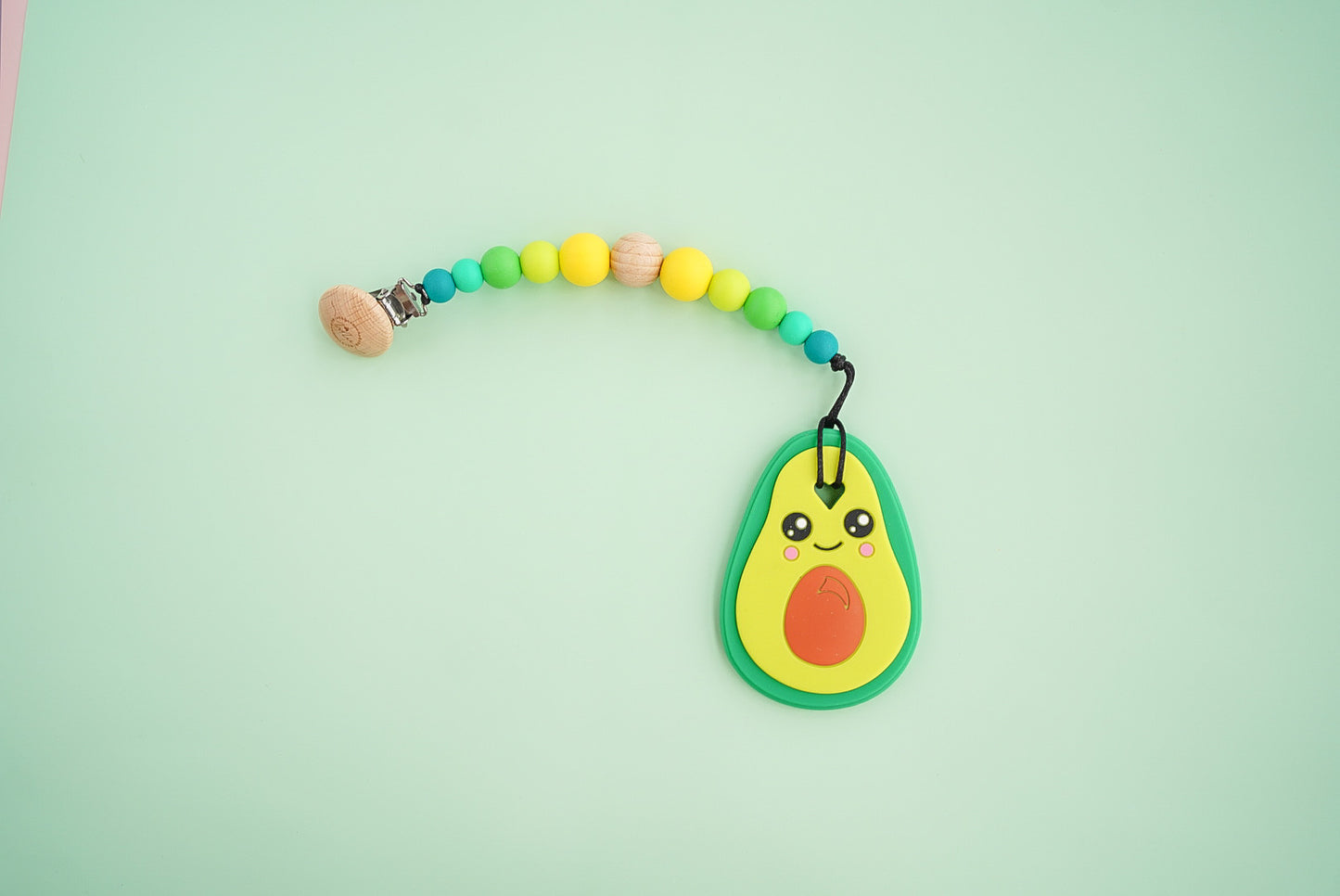 Avocado Teether + Clip